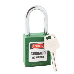 CANDADO DE BLOQUEO VERDE 38MM (CAJA C/10 PZAS - PRECIO X PIEZA) - Image 2
