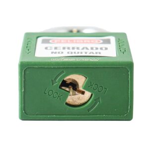 CANDADO DE BLOQUEO VERDE 38MM (CAJA C/10 PZAS - PRECIO X PIEZA) - Image 3