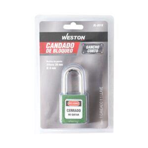 CANDADO DE BLOQUEO VERDE 38MM (CAJA C/10 PZAS - PRECIO X PIEZA) - Image 4
