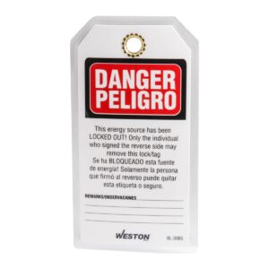 ETIQUETA DE BLOQUEO BILINGÜE PELIGRO - Image 2