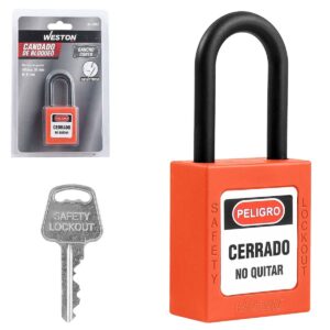 CANDADO DE BLOQUEO DIELECTRICO 38MM (CAJA C/10 PZAS - PRECIO X PIEZA) DIFERENTES COLORES