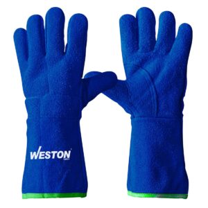 GUANTE SOLDADOR AZUL C/ REF. PERICO (Precio x par - Empaque c/25 pares)