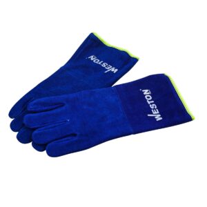 GUANTE SOLDADOR AZUL C/ REF. PERICO (Precio x par - Empaque c/25 pares) - Image 2
