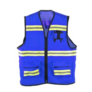 CHALECO TIPO GEOLOGO C/JERSY Y REF TEX BICOLOR AZUL REY DIF TALLAS