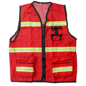CHALECO TIPO GEOLOGO C/JERSY Y REF TEX BICOLOR ROJO DIF TALLAS