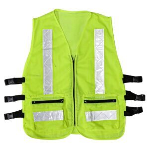 CHALECO MALLA ALTA VISIBILIDAD DE POLIESTER Y REFLEJANTE DE 2" VERDE - UNITALLA