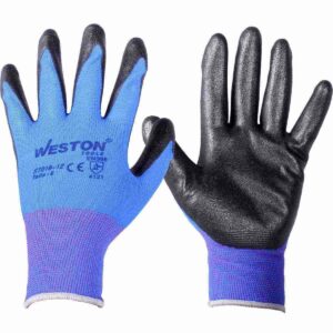 GUANTE NYLON C/NITRILO ESPUMADO 13G NEGRO (Precio x par - Empaque c/10 pares)