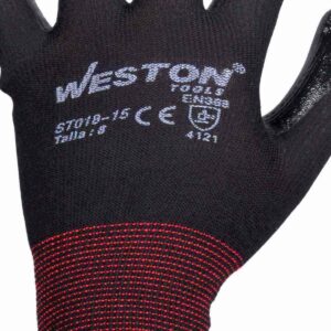 GUANTE NYLON C/NITRILO NORMAL 13G NEGRO TALLA 8 (Precio x par - Empaque c/10 pares) - Image 2