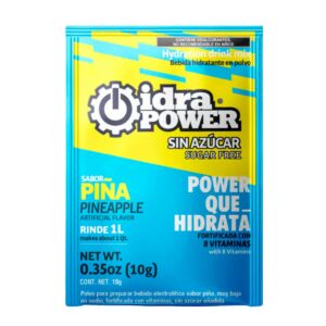 IDRAPOWER PIÑA SIN AZUCAR 10 GR/ 1LT REND (Caja c/10 piezas - Precio x Pieza)